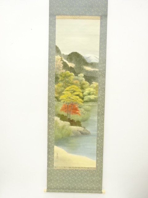 JAPANESE COLLECTIBLE / AUTUMN BY THE LAKE / BY SHIBAMINE / HANDSCROLL 